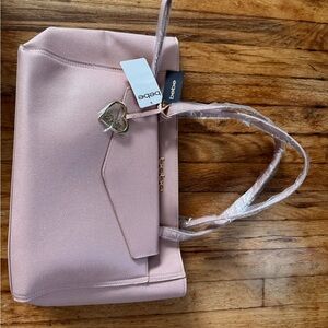 SOLD - Bebe Tanya Blush Shoulder Bag with detachable logo pouch and strap
